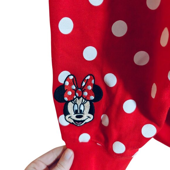 Disney Parks Minnie Mouse Hoodie Sweatshirt L - Picture 4 of 6